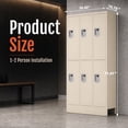 thumbnail image 3 of KAER Metal Locker, 6 Door Storage Locker with Hook, Storage Cabinet for Home, Office, Gym, Workshop-White, 3 of 7