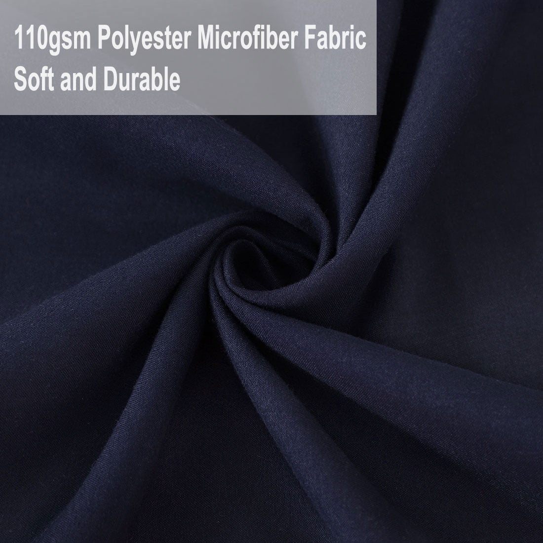PiccoCasa 3 Piece Bow Tie Duvet Cover Bedding Set with 2 Pillowcases Queen Navy Blue