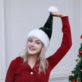 thumbnail image 2 of Personalized Sequin Santa Hat for Adults, Red Glitter Christmas Party Hat, Xmas Halloween New Year Holiday Headwear, 2 of 5