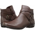 thumbnail image 3 of CASSANDRA Womens Brown Leather Zip Up Ankle Boots, 3 of 7