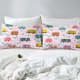 thumbnail image 4 of Erosebridal Pink Rv Car Bed Sheets Set Queen Size,Cartoon Camper Bedding Sets Queen Size,Camping Room Decorative,Ultra Soft,4 Pieces, 4 of 7