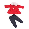 thumbnail image 3 of Ropa de muñeca para bebé Yotijar pantalones 2 unids/set 18 pulgadas juguete imitación rojo, 3 of 10