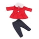 thumbnail image 3 of Bonitos pantalones y abrigos cálidos, conjuntos casuales para muñecas de 18 pulgadas, accesorios para cambiarse. rojo, 3 of 9