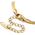 thumbnail image 3 of 5Pcs 304 Stainless Steel Herringbone Chain Bracelet 18K Gold Plated Classic Bracelet Bracelets Ornament for Women DIY Necklace Bracelet Earring Jewelry Craft Making Wide: 3 6 inch(15.1cm), 3 of 3