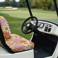thumbnail image 3 of Yuyamidu Hippie Floral Golf Cart Seat Covers for 2-Person Seats Flower Car Seat Protector Women Golf Cart Back Rest Cover Set of 2, Easy to Install, 3 of 7