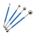 thumbnail image 4 of Juego de Herramientas Rascador - Kit de Bolas de Metal para Suavizar Juntas Herramienta de Sellado Profesional para Bordes de Baño, Cocina, Decoración de Esculturas de Arcilla, Azul, 4 Piezas, 4 of 5