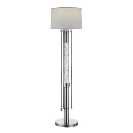 Benzara Bm194220 Contemporary Metal Floor Lamp With Fabric Drum
