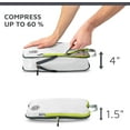thumbnail image 2 of Compression Packing Cubes for Travel - Luggage and Backpack Organizer Packaging Cubes for Clothes (White and Green, 2 Piece Set), 2 of 9