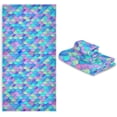 thumbnail image 6 of Coolnut 3 PCS Towel Colorful Fish Scales Cotton Bath Towel Set (1 Bath Towel, 1 Hand Towel, 1 Washcloth) for Bathroom, Super Soft and Quick Dry Towels, 6 of 6