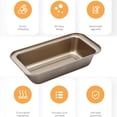 thumbnail image 3 of Loaf Pan, Bread Loaf Baking Pan, Loaf Bread Baking Pan, Loaf Baking Pans Set Of 1 Loaf Pans - Gold, 3 of 5