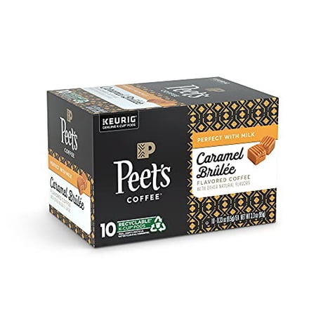 Peet’s Coffee Caramel Brulee, Flavored K-Cup Pods for Keurig Brewers, Light Roast,10 Count