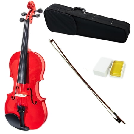 SKY Full Size VN202 Solidwood Red Violin Beautiful Color with Brazilwood Bow and Lightweight Case