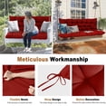 thumbnail image 6 of Porch Swing Cushions Outdoor, Waterproof 4" Thick 2–3 Seat Outdoor Swing Seat Cushion with Ties for Garden & Porch, 6 of 7