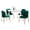 Green, variant on Roundhill Furniture Amoa Contemporary 5-Piece Dining Set, White Round Dining Table with 4 Chairs, Yellow
