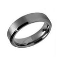 thumbnail image 3 of Men Women 7MM Comfort Fit Titanium Wedding Band Brushed Center Beveled Edge Titanium Ring (Size 6 to 15), 3 of 4