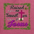 thumbnail image 3 of Wild Bobby, Raised On Sweet Tea & Jesus, Inspirational Christian, Men Graphic Tee, Vintage Heather Red, 5X-Large, 3 of 5