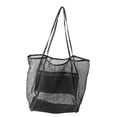 thumbnail image 7 of Mesh Beach Tote Portable Simple Tote for Fishing Vacation Swimming Black, 7 of 7