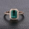 thumbnail image 5 of Anniversary Emerald Ring, Gold Emerald ring, Emerald Cut Emerald ring, Emerald gold ring, Vintage Emerald ring, Genuine emerald ring, 5 of 5
