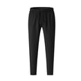 thumbnail image 1 of Puntoco Pantalones deportivos de color liso con cordón y pierna recta para hombre, 1 of 4
