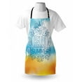 thumbnail image 3 of Beach Apron Abstract Blurry Palm Tree Sunny Seashore Relaxing Seasonal Illustration, Unisex Kitchen Bib Apron with Adjustable Neck for Cooking Baking Gardening, Pale Blue and Marigold, by Ambesonne, 3 of 3