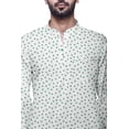 thumbnail image 3 of Atasi Button Placket Cotton Mens Kurta Shirt Printed Short Casual Kurta Shirt, 3 of 5