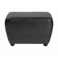 thumbnail image 3 of Baxton Studio Dark Brown Full Leather Ottoman with Rounded Sides, 3 of 7