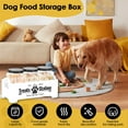 thumbnail image 6 of NUAHRHY Wood Cat Dog Food Treat Storage Container Station with 3 Plastic Dog Treat Containers Jars Reusable Holder Box Size 11.41x5.12x5.12" White, 6 of 9