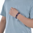 thumbnail image 6 of Eespoir 8MM Natural Amethyst Double-layer Bracelet, Black Magnet Beaded Bracelet, Men and Women Couple Bracelet, for Energy, Style, Gift, Adjustable, 6 of 7