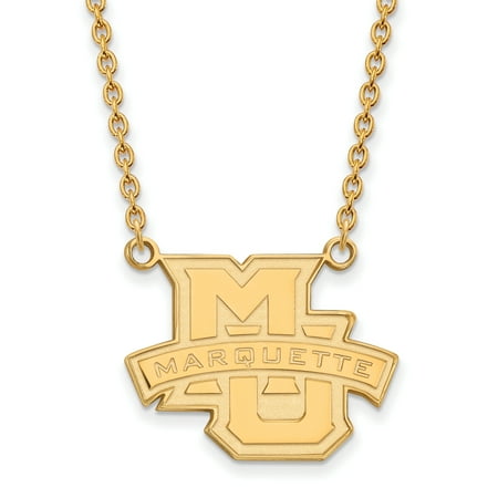 Marquette Chain - 14k Yellow Gold Marquette University Large Pendant w/Necklace
