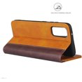 thumbnail image 3 of Galaxy S20 Wallet Case,Premium PU Leather Flip Folio Case with Card Slot,Case Pocket,Kickstand and Magnetic Closure TPU Shockproof Case for Samsung Galaxy S20,6.2" Khaki+Brown, 3 of 18