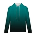 thumbnail image 6 of Aobny Polyester Mens Sweatshirt Gradient Hooded Hoodie Green Shirts Men Poncho Shirts for Men,L, 6 of 6