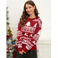 thumbnail image 6 of Christmas Sweatshirt for Women Round Neck Drops Shoulder Long Sleeve Christmas Tree Pullover Lightweight Shirt, 6 of 9