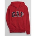 thumbnail image 3 of Sudadera con capucha GAP para hombre, logo Heritage, roja, talla L, 3 of 4
