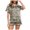 Khaki, variant on GHSOHS Sleepwear Pajamas for Women Set Silk Pajama Set Fashion Colorful Printed Short Sleeve Shorts Home Pajama Shirt and Pant 2 Piece Outfits Nightwear Pj Lounge Sets 2 Piece Outfits