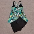 thumbnail image 6 of Xunlbb Plus Size Swimsuit for Women Close Fitting Body Shaping Bath Suit Multicolor Bikini with Crew Neck Slim Straps Summer Vacation Fashion Beach Party XXXXXL, 6 of 6