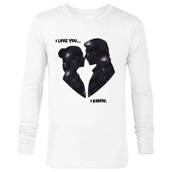Star Wars Princess Leia Han Solo Wedding Valentine’s Love - Long Sleeve T-Shirt for Men - Customized-White