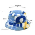 thumbnail image 2 of Charmgo Trucker Hat Clearance, Letter Print Plush Hat Men and Women Autumn and Winter Imitation Rabbit Fisherman Hat Outdoor Sunshade Hat Bucket Hat Baseball Cap, Sun Hats for Women Blue, 2 of 4