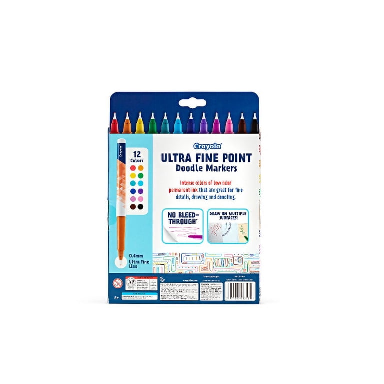 Crayola Rotuladores Ultra-Lavables Punta Maxi – 12 Colores Brillantes Y Fórmula Súper Lavable – Ideales Para Escuela, Manualidades Y Lettering – Punta Resistente