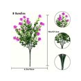 thumbnail image 2 of 8 Bundles Artificial Flowers, Fake Outdoor UV Resistant Plants Faux Plastic Greenery Shrubs Indoor Outside Hanging Planter Home Kitchen Office Wedding, 2 of 4