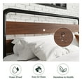 thumbnail image 6 of Amolife Full Bed Frame with Headboard and Footboard, Metal Platform Bed, No Box Spring Required, Brown, 6 of 8