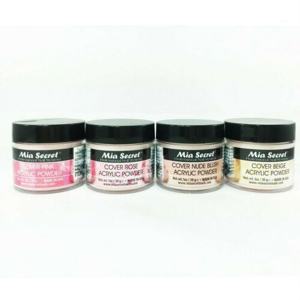 Mia Secret Acrylic Cover Powder 2 oz x 4 (Beige/Pink/Rose/Nude)