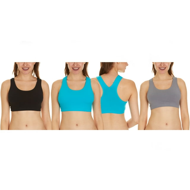 Multipack of Fruit of The Loom Strappy Racerback Sports Bras