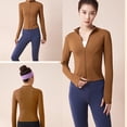 thumbnail image 6 of WMTBSRSW Women's Fleece Lined Athletic Jackets Slim Fit Workout Jacket Full Zip Up Running Gym Yoga Sports Tops, 6 of 6
