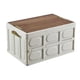 thumbnail image 2 of Almacenamiento De Coches Caja de almacenamiento plegable para maletero de coche, tapa de madera, organizador para acampar al aire libre (blanco) Likrtyny Libre de BPA, 2 of 4