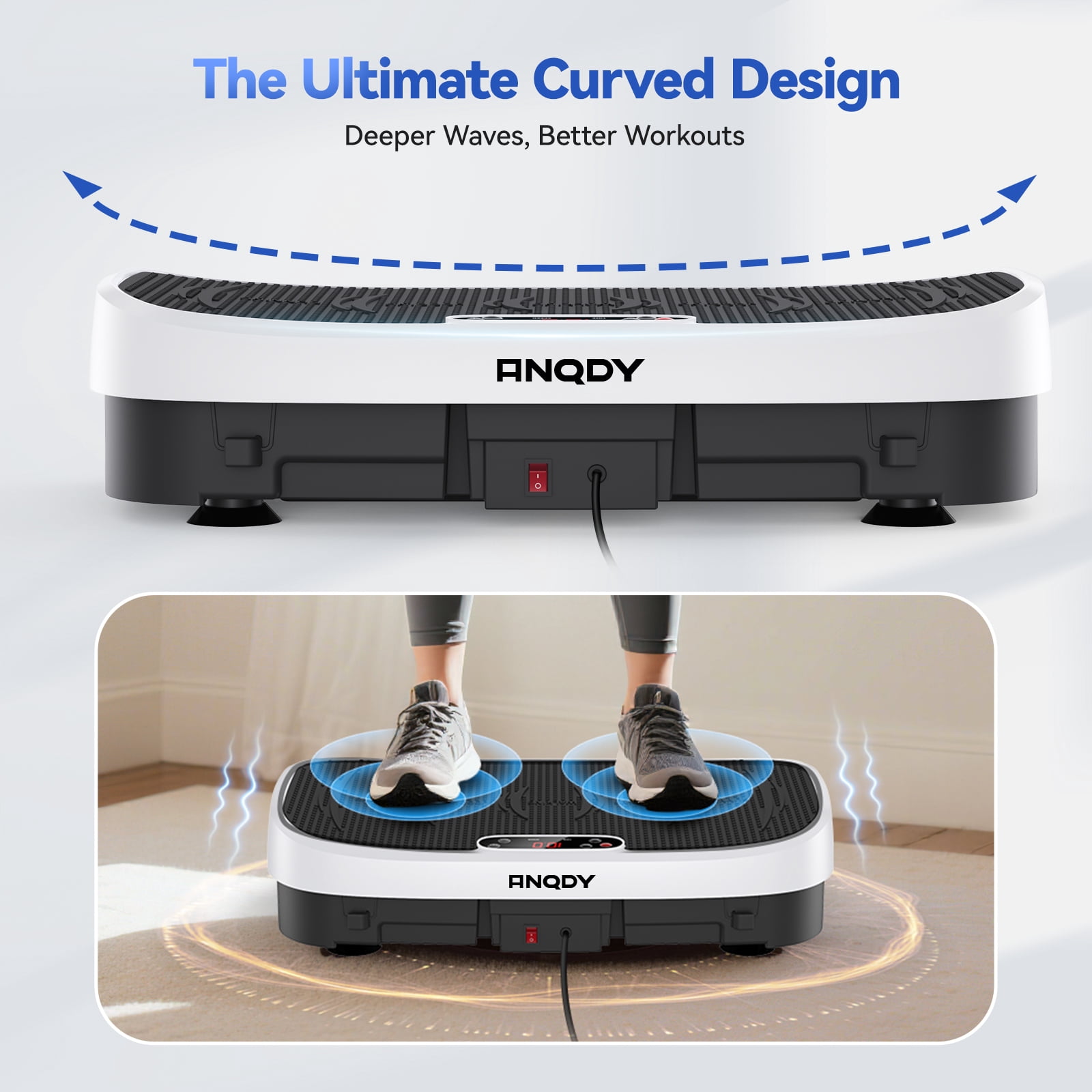 Anqdy Vibration Plate Exercise Machine clearance 400 Lbs Capacity For lymphatic drainage
