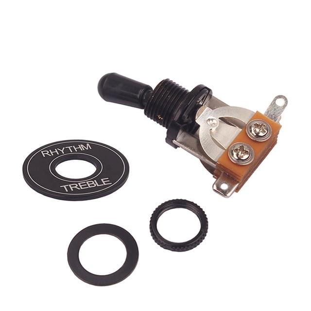 Interrupteur à Bascule 3 Voies, Anneau de Lavage Rythmique pour Epiphone / LP Guitare Électrique (Noir)