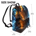 thumbnail image 2 of Disketp Red And Blue Fire Skull Warrior Mochila de Cuero para Mujer, Bolso de Espalda Antirrobo con Estilo para Viaje, Trabajo y Uso Diario, 2 of 4