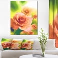 thumbnail image 1 of Beautiful Watercolor Roses on Green - Flower Artwork on Canvas, 1 of 4