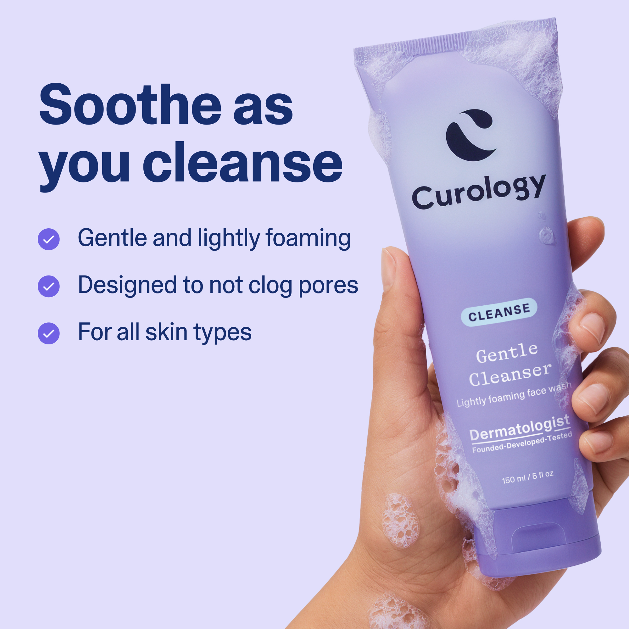 Curology Gentle Cleanser Face Wash, 5 fl oz photo 3