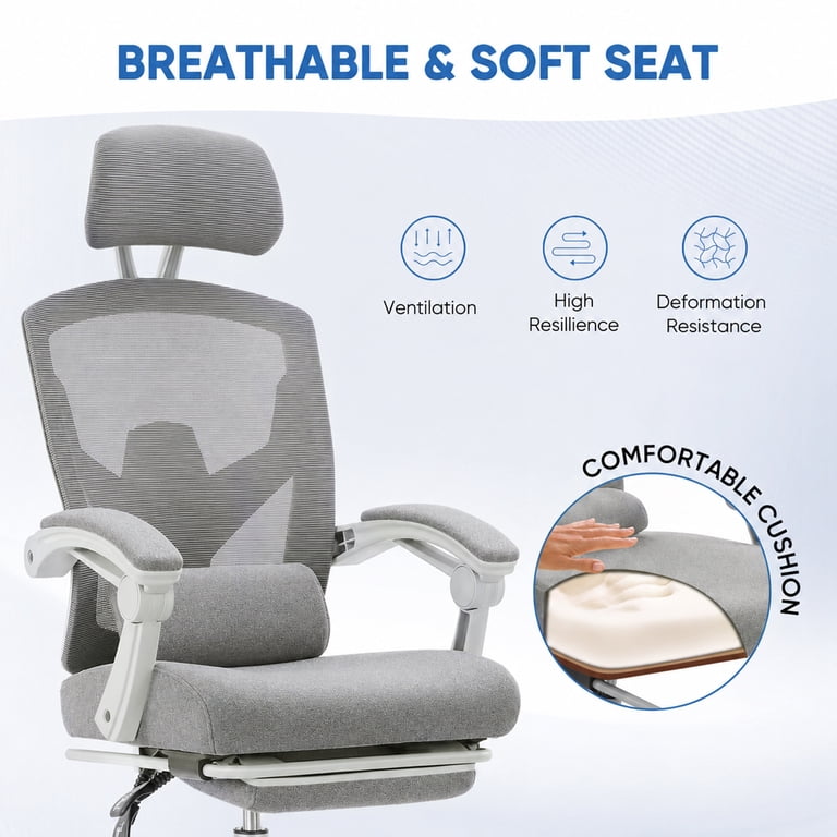 EDX Ergonomic High Back Office Chair with Reclining & Footrest photo 6
